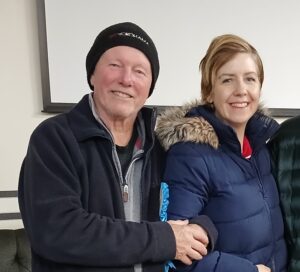 Mike Jordan and Dame Andrea Jenkyns