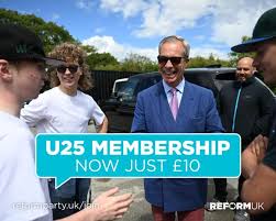 Nigel Farage with young voters